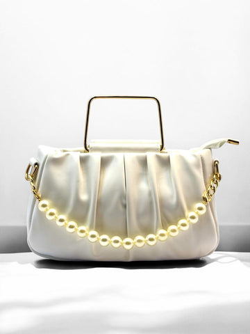 Laxuria Chunat Bag.(pearl white)
